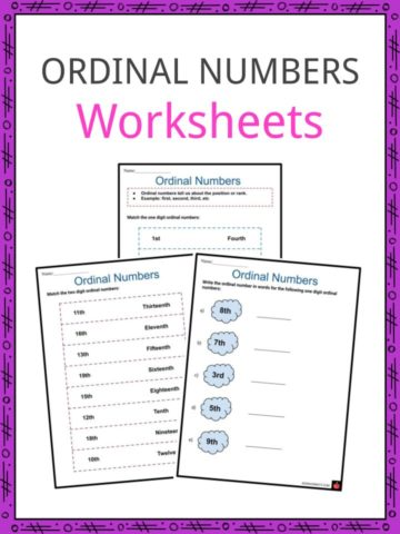 Ordinal Numbers Worksheets