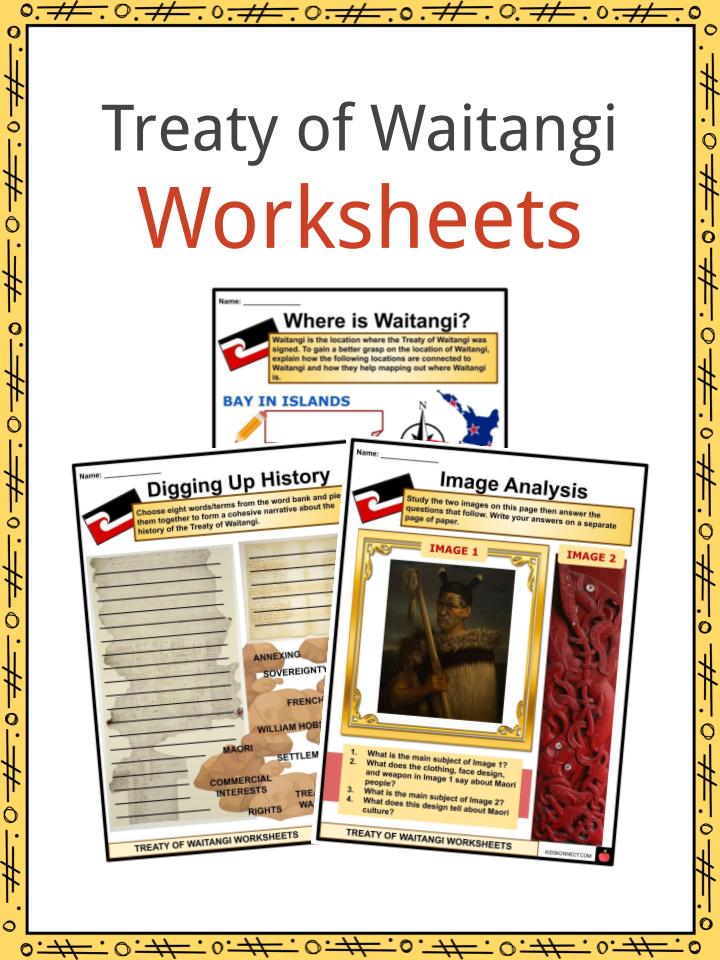 Treaty of Waitangi Worksheets