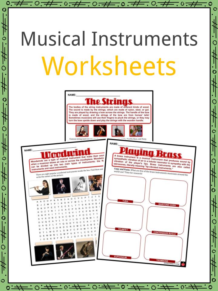 Musical Instruments Facts Worksheets Characteristics For Kids