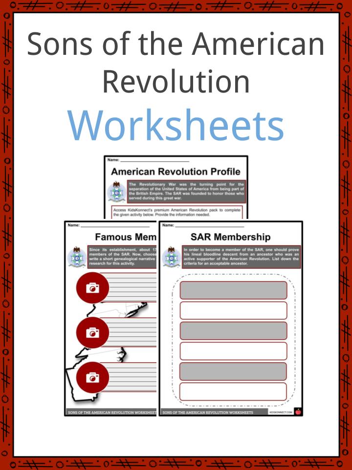 Sons of the American Revolution Worksheets