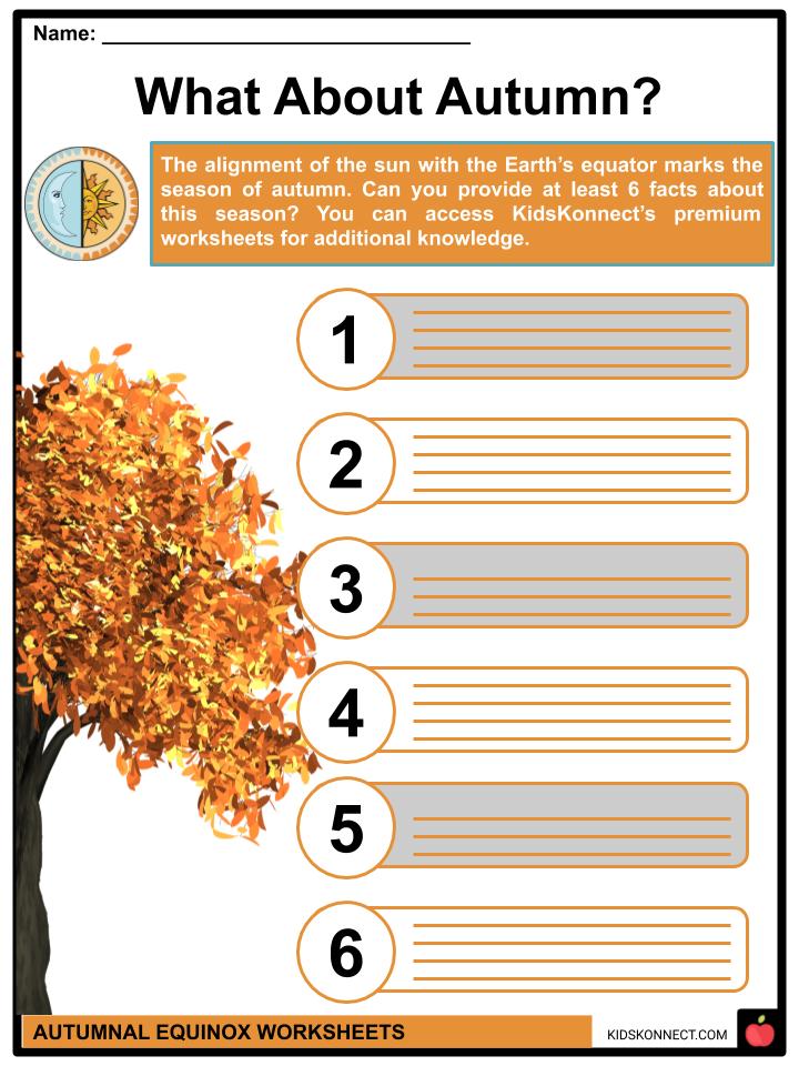 fall equinox worksheets