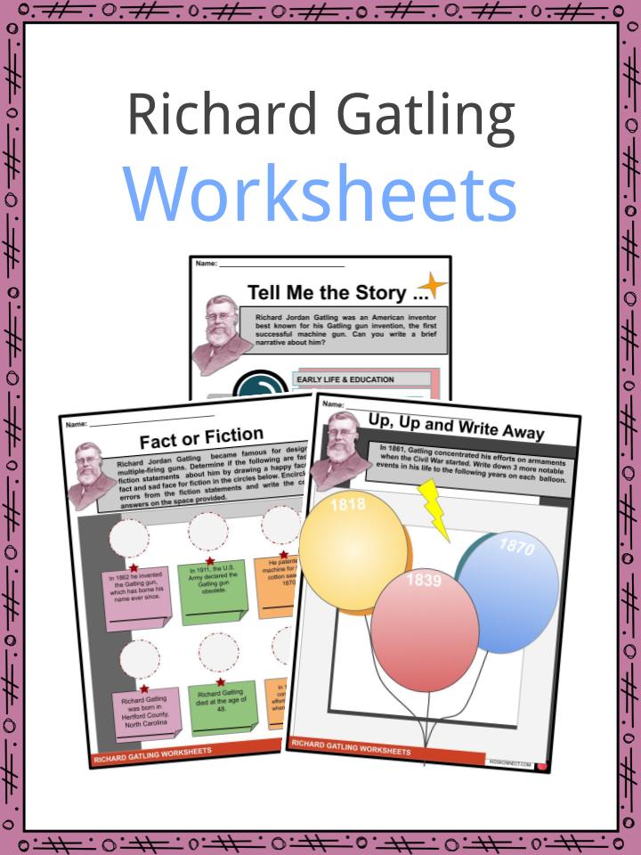 Richard Gatling Worksheets