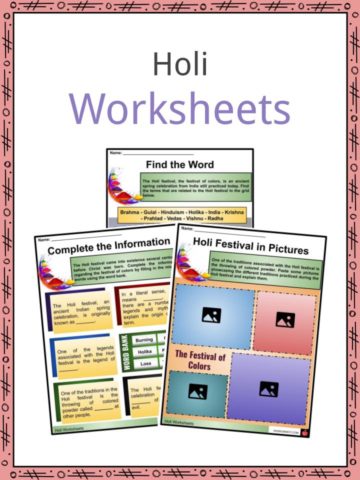Holi Worksheets