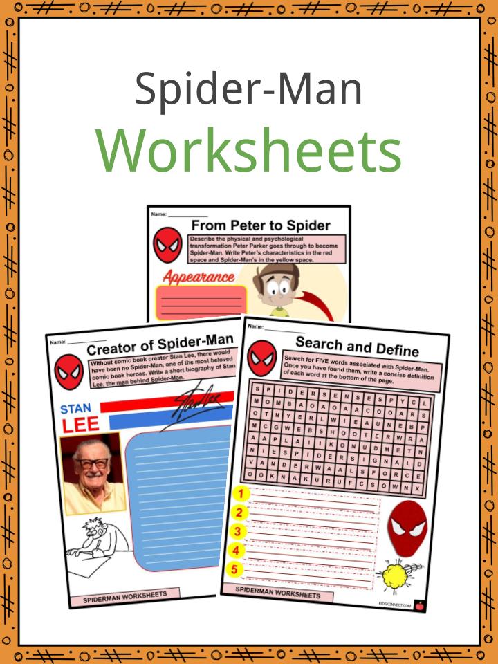 Spider Man Facts Worksheets Peter Parker For Kids