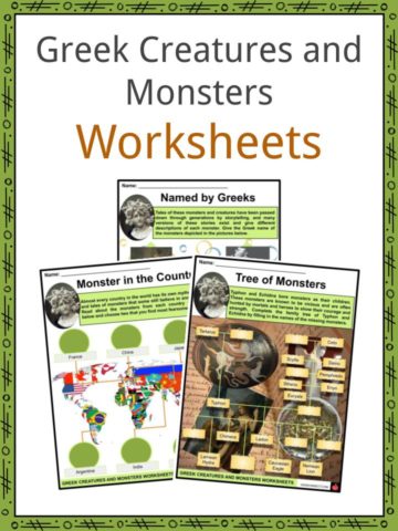 Greek Creatures and Monsters Worksheets