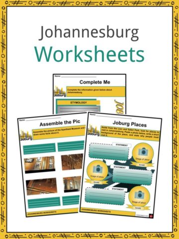 Johannesburg Worksheets