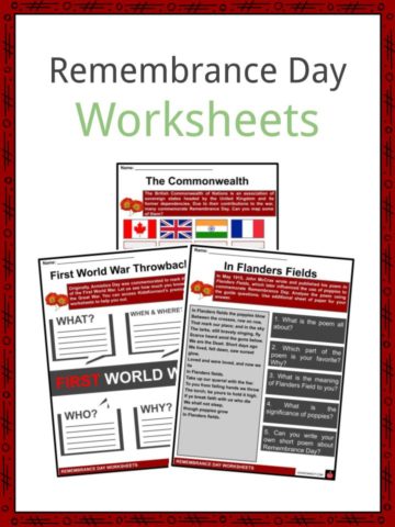 Remembrance Day Worksheets