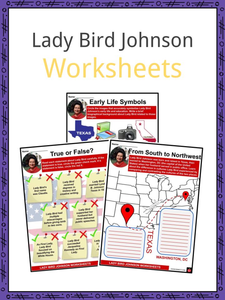Lady Bird Johnson Worksheets