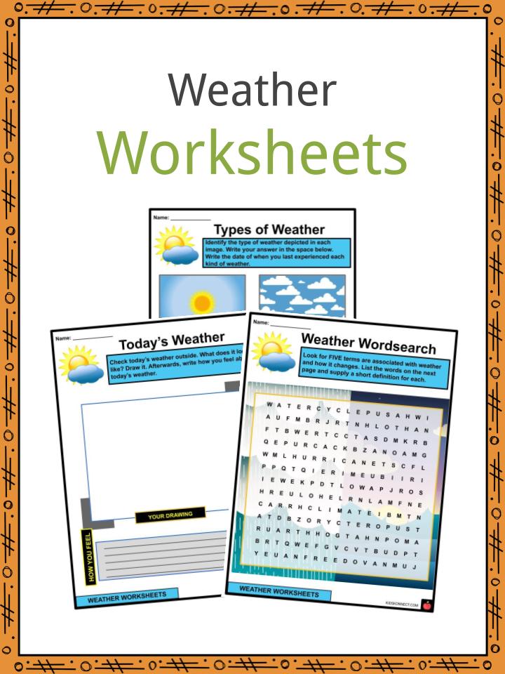 weather facts worksheets types of weather for kids