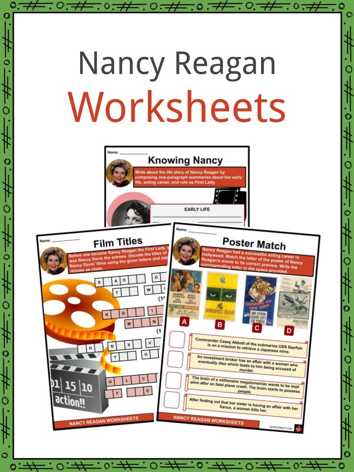 Nancy Reagan Worksheets