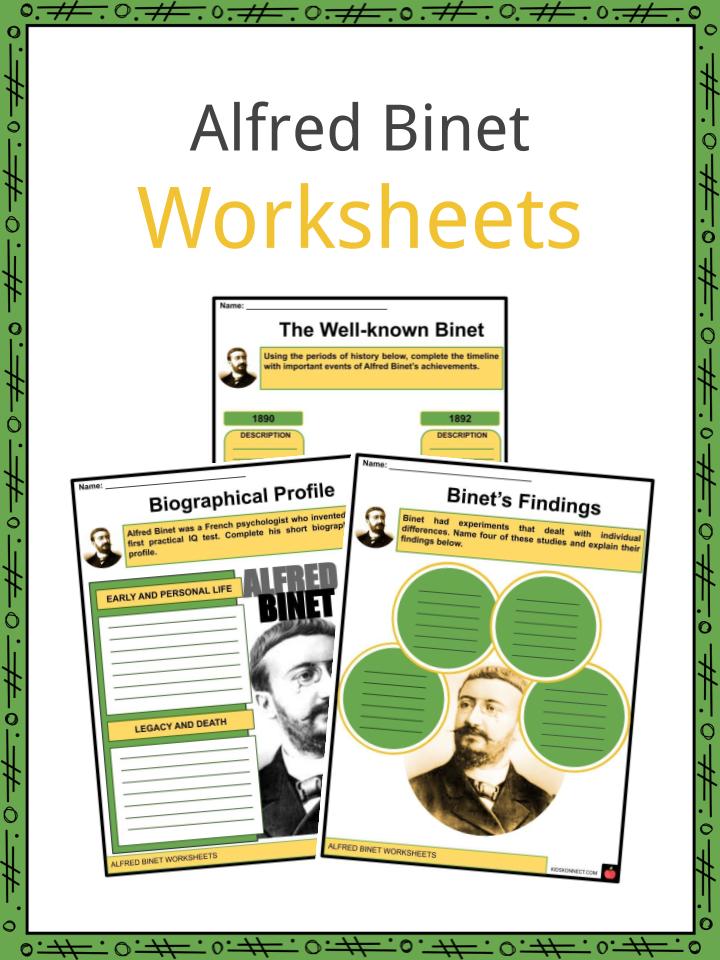 Alfred Binet Worksheets