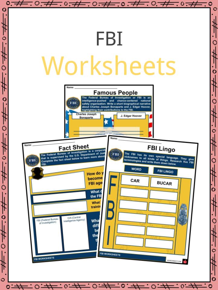fbi facts worksheets description history for kids