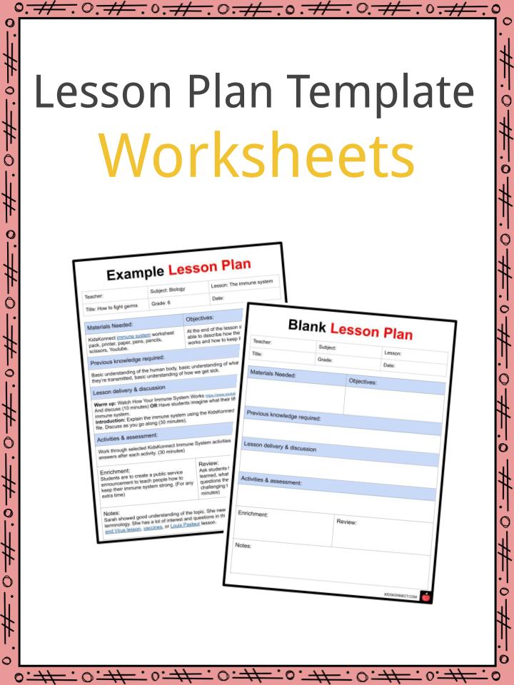 Lesson Plan Template Worksheets