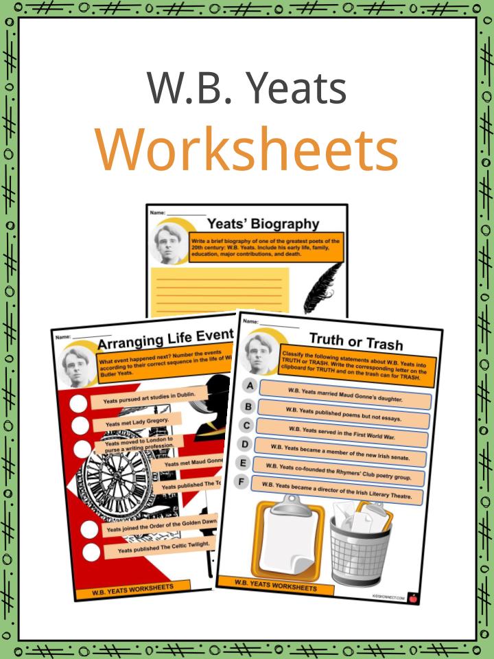W.B. Yeats Worksheets