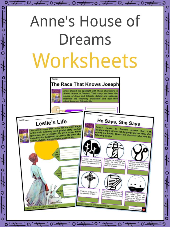 Anne's House of Dreams Worksheets