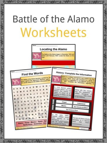 Battle of the Alamo Worksheets