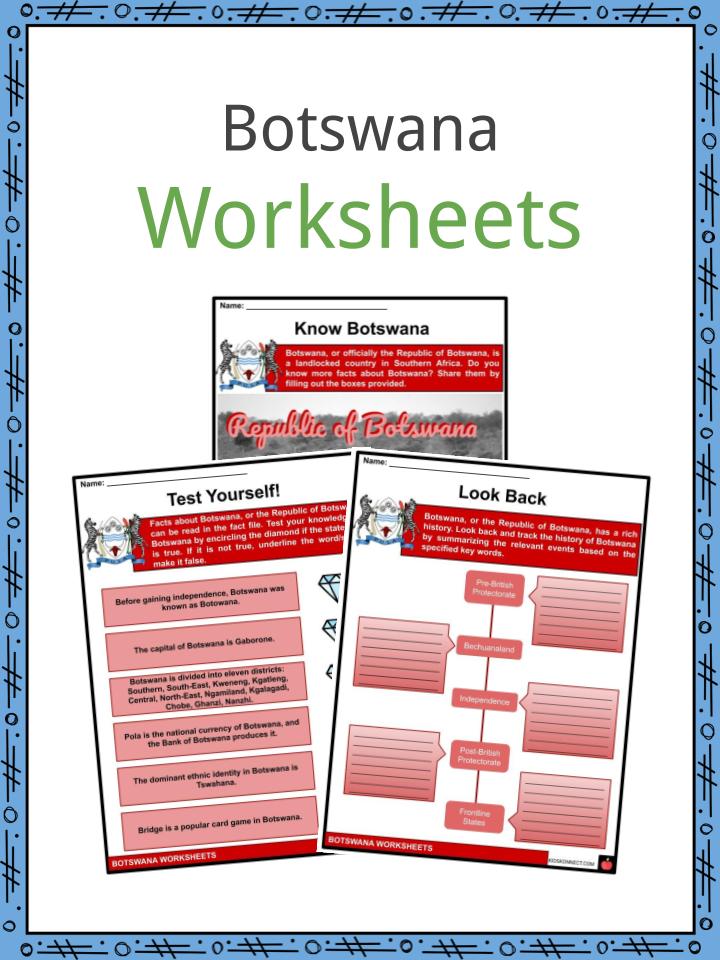 botswana facts worksheets history geography for kids