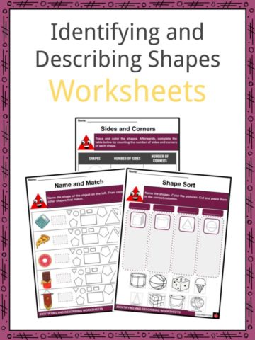 Identifying and Describing Shapes Worksheets