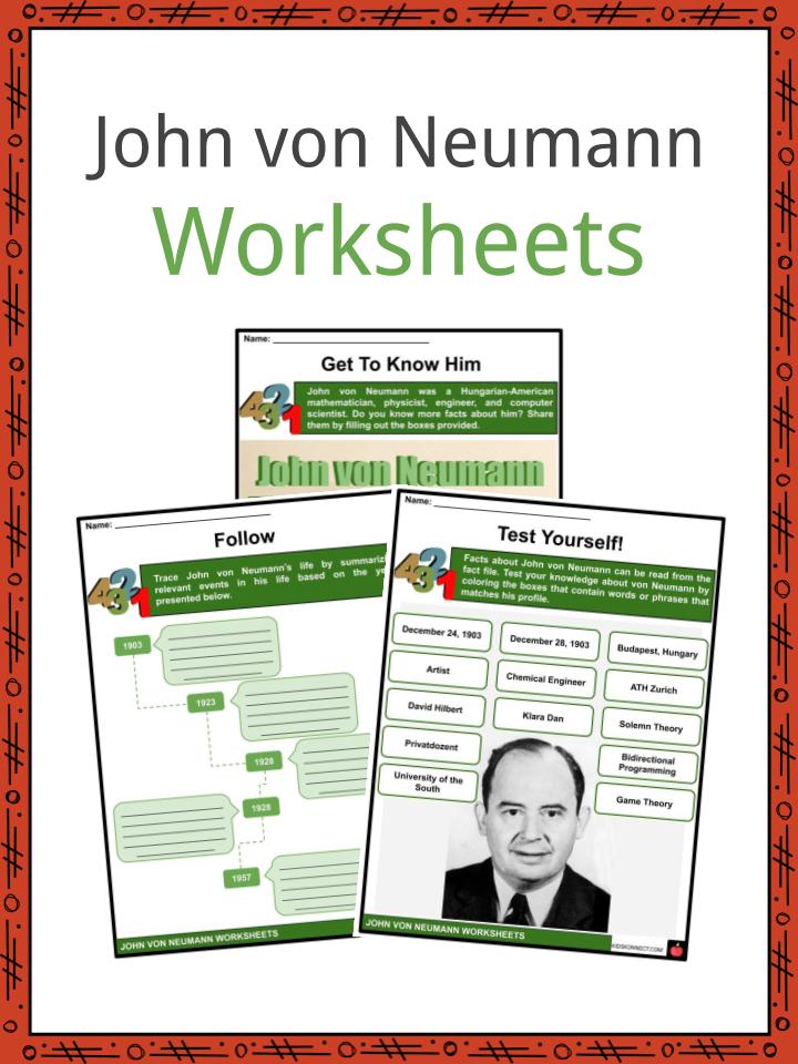 John von Neumann Worksheets
