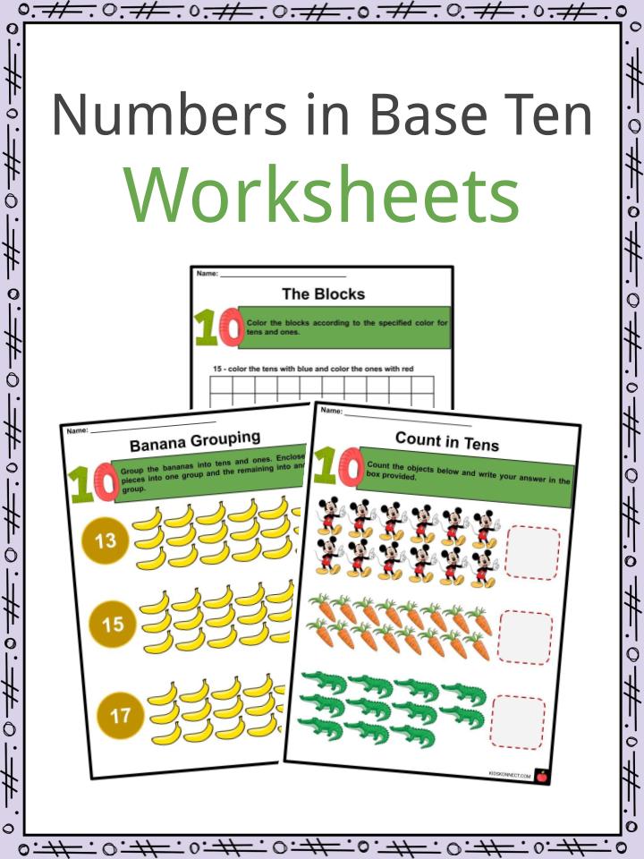Numbers In Base Ten Facts Worksheets Tens Ones For Kids