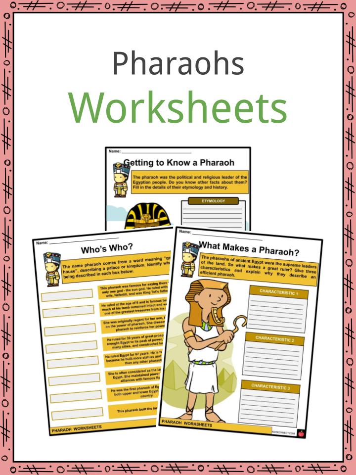 Pharaohs Worksheets