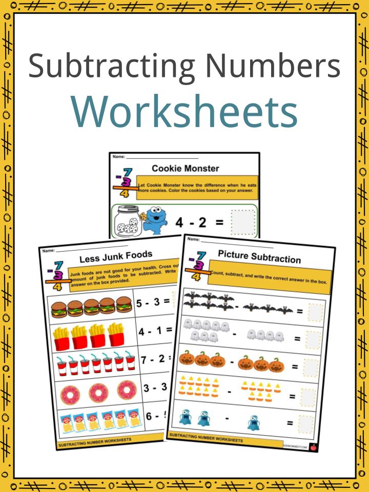 Subtracting Numbers Worksheets