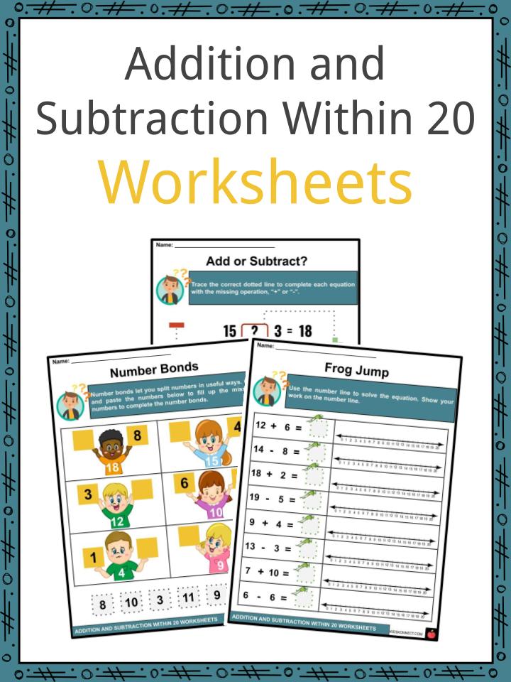 Free Printable Addition Within 20 Worksheets