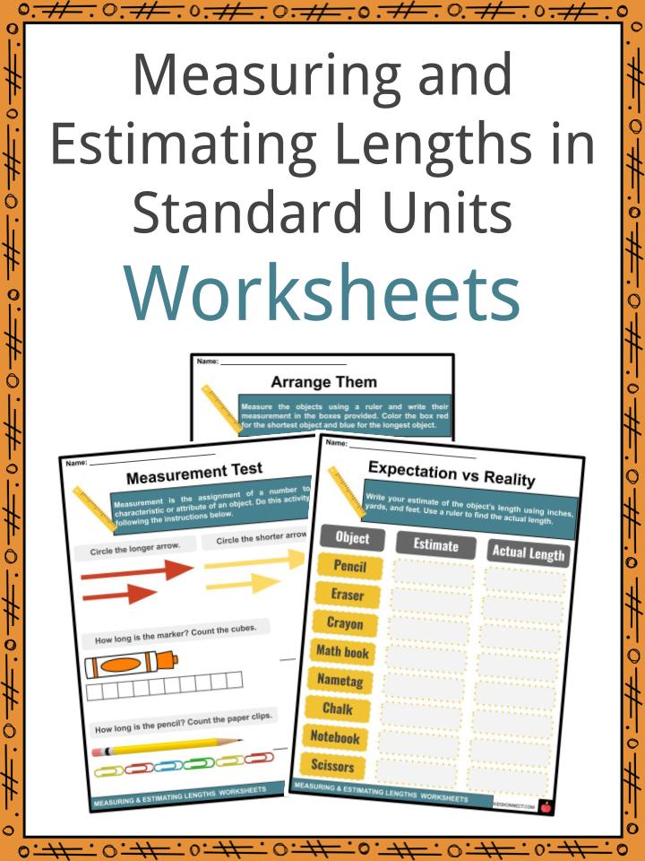 measuring and estimating lengths in standard units facts worksheets