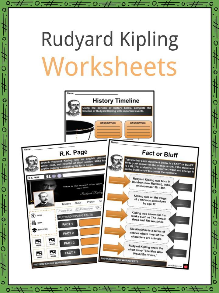 Rudyard Kipling Worksheets