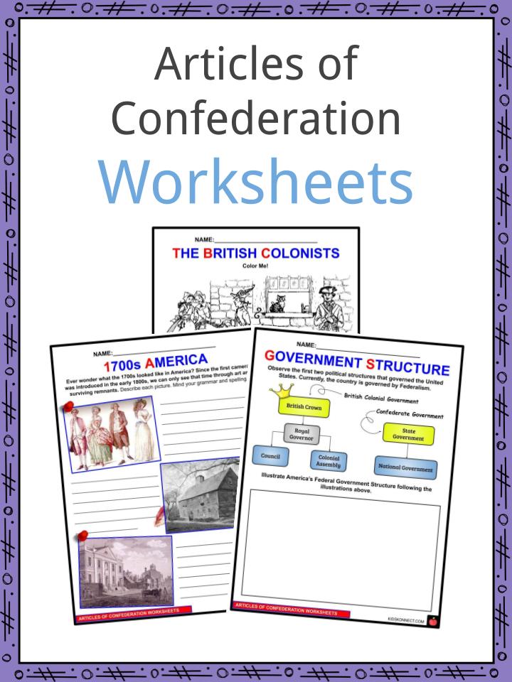Articles of Confederation Facts & Worksheets For Kids