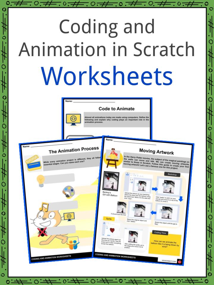 coding and animation in scratch facts worksheets for kids