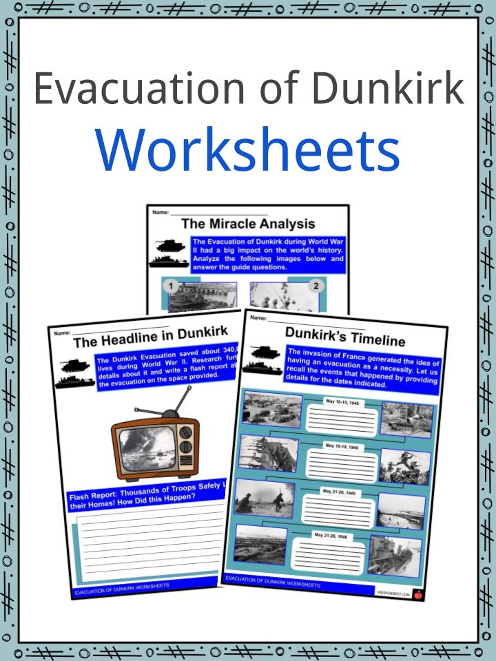 Evacuation of Dunkirk Worksheets