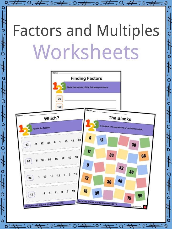 Factors And Multiples Puzzle Worksheet