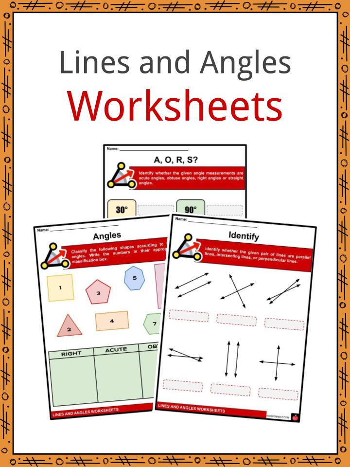 lines and angles facts worksheets introduction for kids