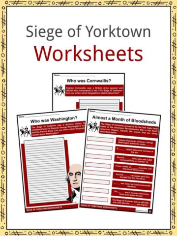 Siege of Yorktown Worksheets