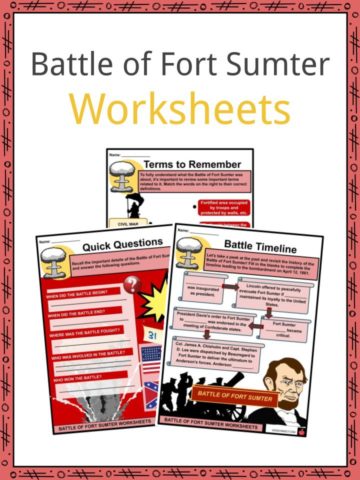 Battle of Fort Sumter Worksheets
