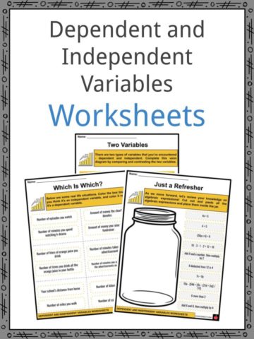 Dependent and Independent Variables Worksheets