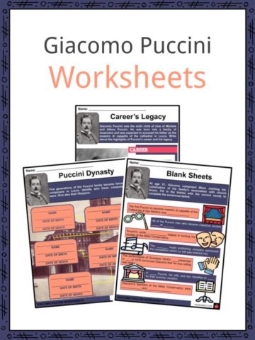 Giacomo Puccini Worksheets
