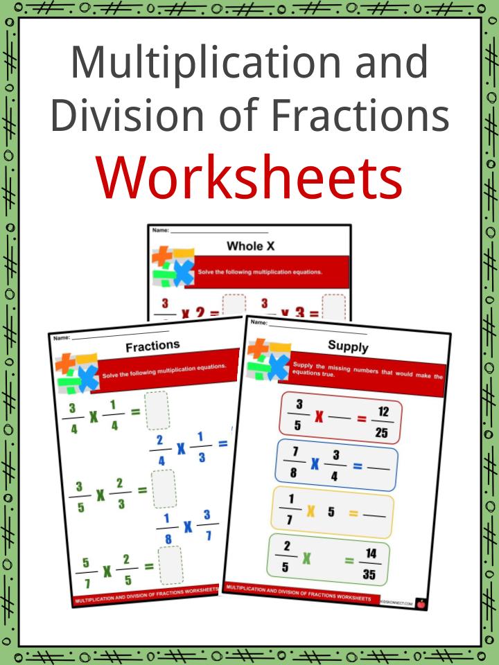 Multiplication And Division Fractions Worksheet Pdf