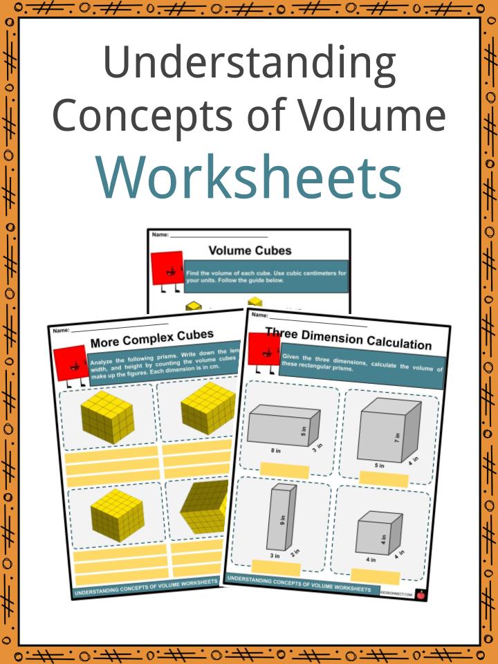 Understanding Concepts of Volume Worksheets