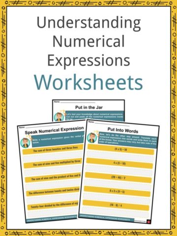 Understanding Numerical Expressions Worksheets