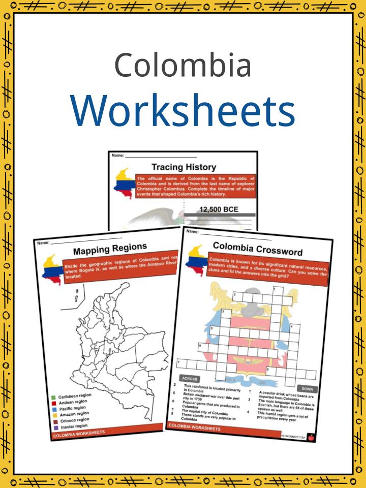 Colombia Worksheets