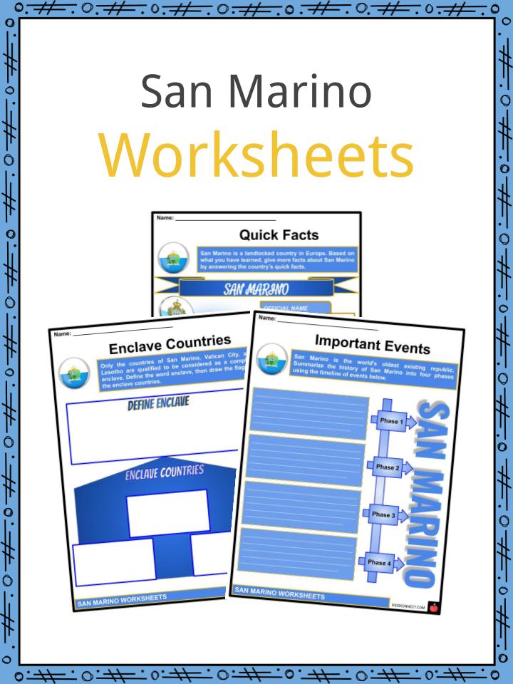 San Marino Worksheets