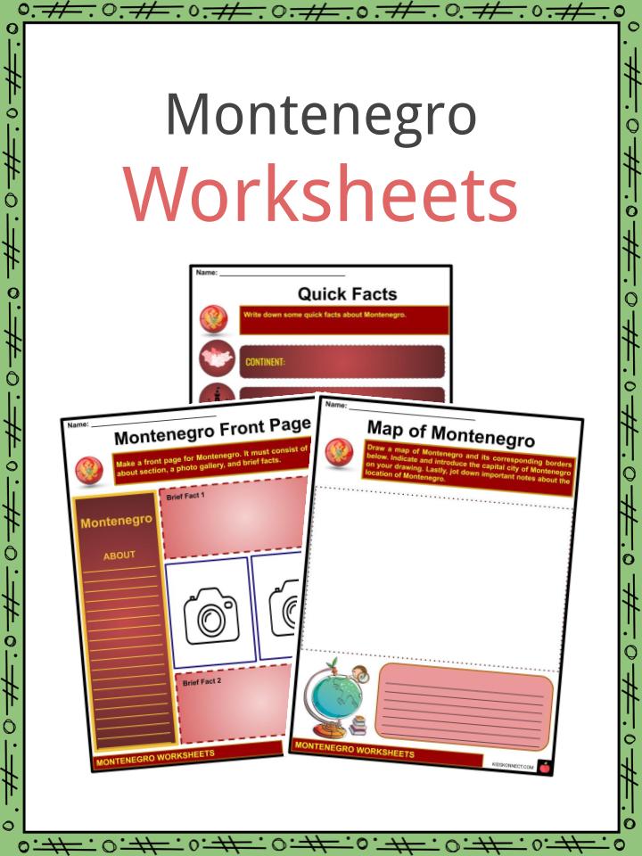 Montenegro Worksheets