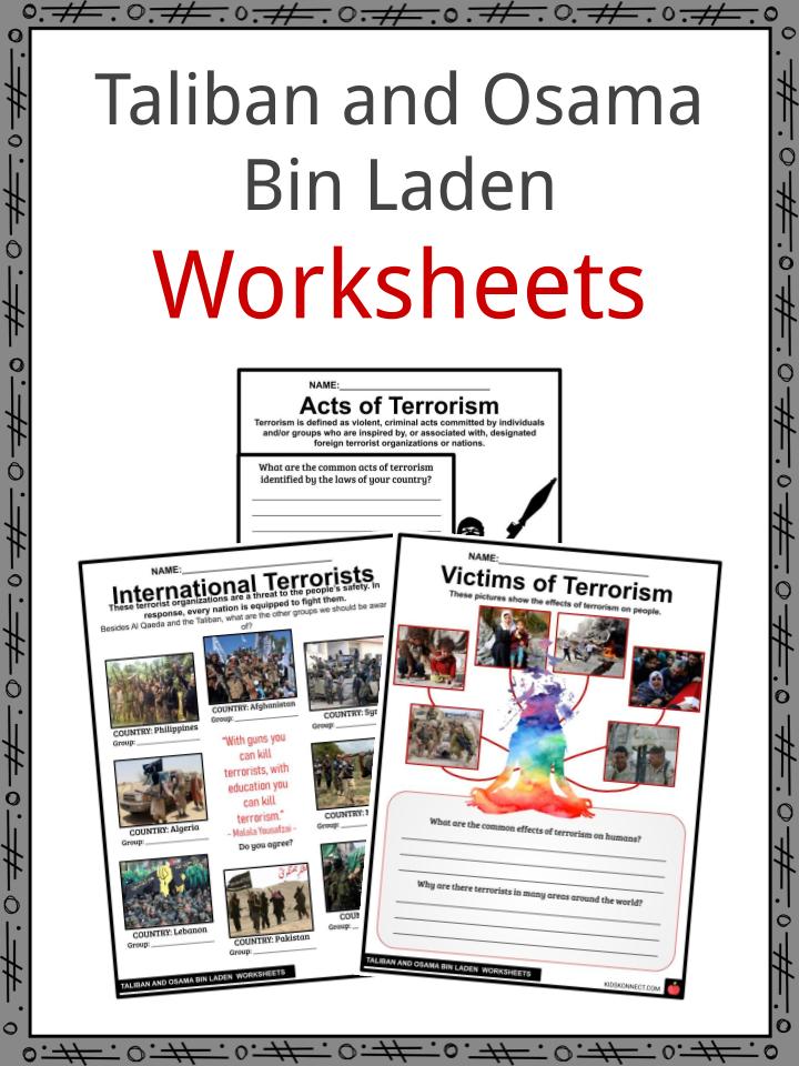 Taliban and Osama Bin Laden Worksheets
