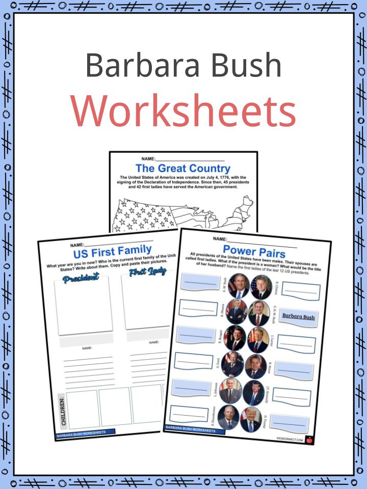 Barbara Bush Worksheets