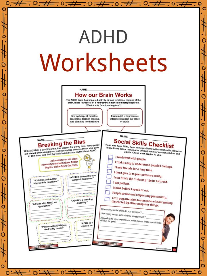 ADHD Facts Worksheets What It Is Causes Signs Symptoms For Kids