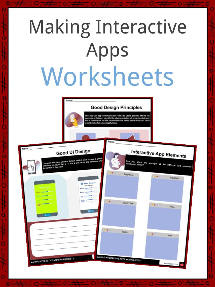 Making Interactive Apps Worksheets