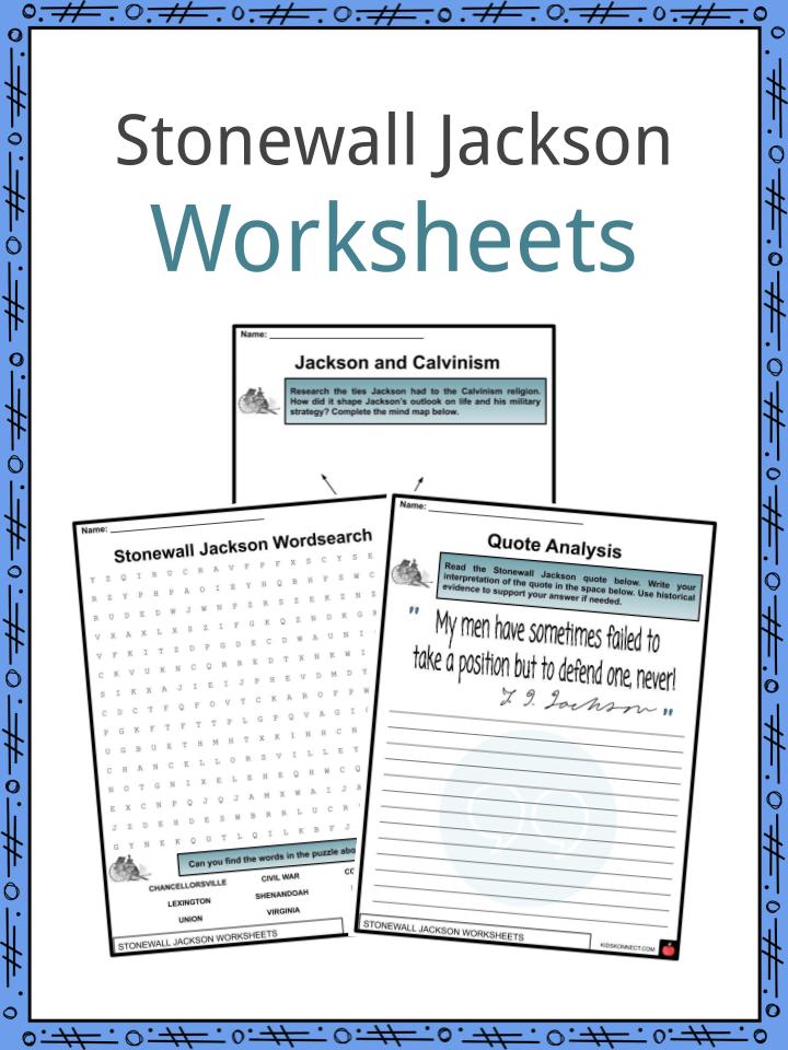 Stonewall Jackson Worksheets