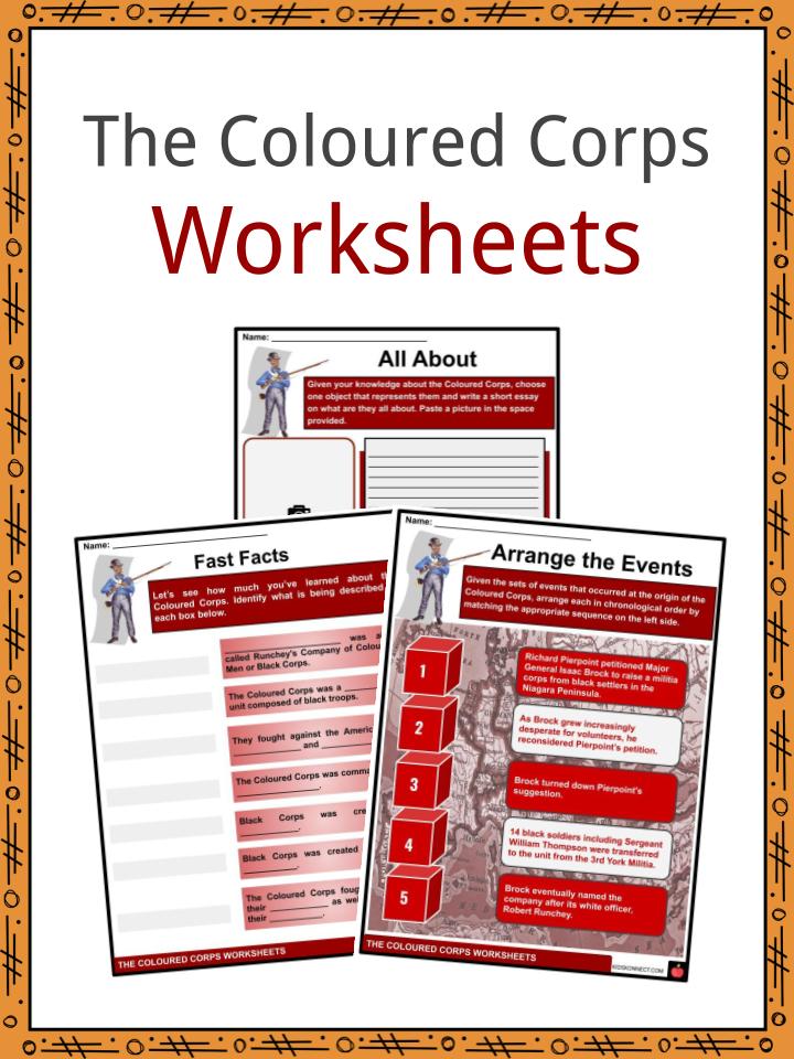 The Coloured Corps Worksheets